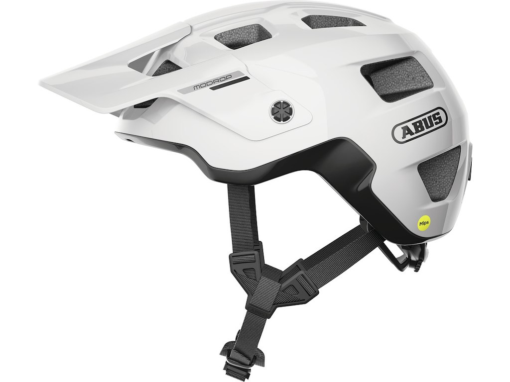 Abus MoDrop MIPS shiny white Hjelmstørrelse 51-55 cm Abus MoDrop MIPS shiny white Hjelmstørrelse 51-55 cm