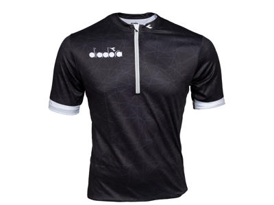 Diadora Valter - Cykeltrøje med korte ærmer -  Sort/Hvid