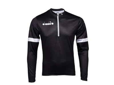 Diadora Valter - Cykeltrøje med lange ærmer - Str. M - Sort/Hvid