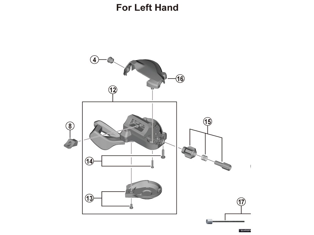 Shimano Deore dæksel til skiftegreb venstre model SL-M5100-I
