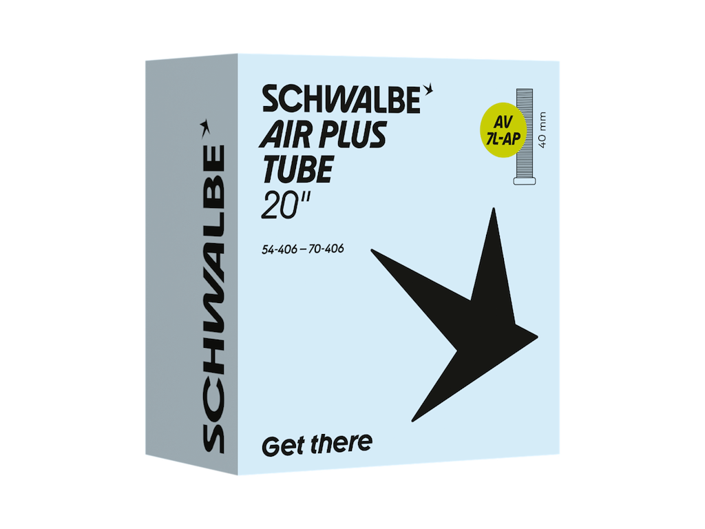 Schwalbe Air Plus slange 20" (54/70-406) med 40mm lang Autoventil AV7L-AP