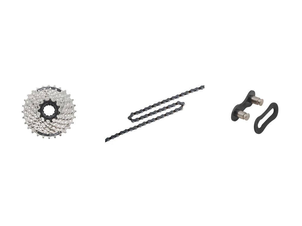 Shimano Acera kassette og kæde - 7 gear kassette 11-28 tands samt HG40 kæde (Bundle)