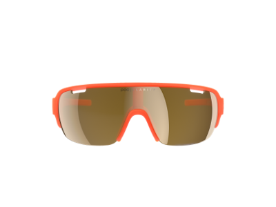 POC Half Blade Cykelbriller Fluorescent Orange Translucent Clarity Gold Mirror