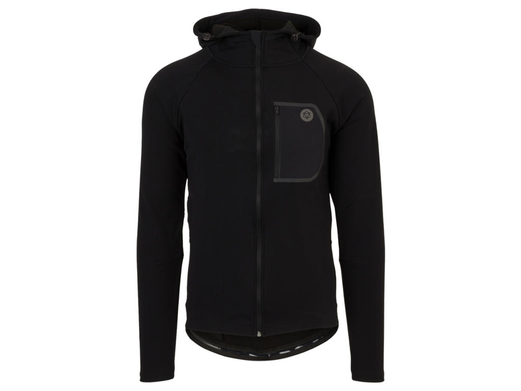 AGU - Shell cykeltrøje med hætte - MTB - Sort