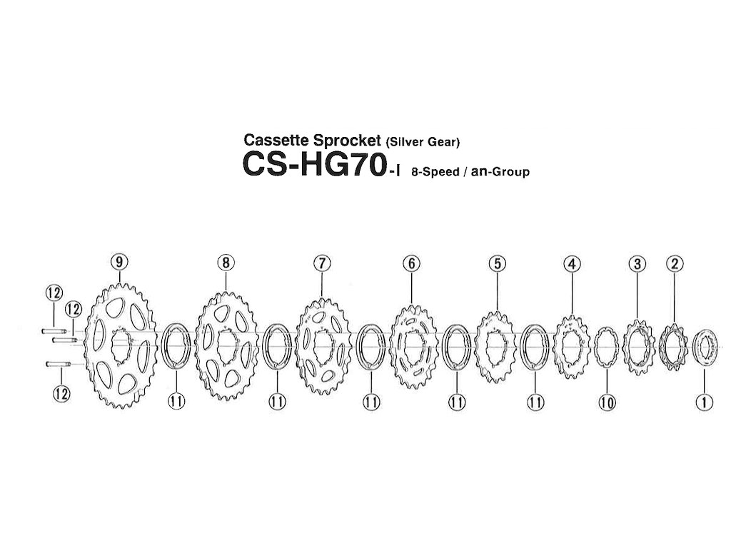 Shimano klinge 13 tands A+N til kassette pos. 2 