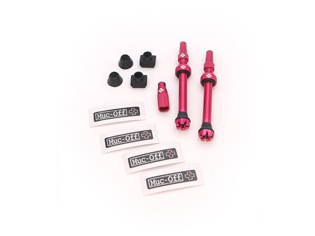 Muc-Off - Tubeless Ventiler - 60mm lange - Pink - 2 stk.