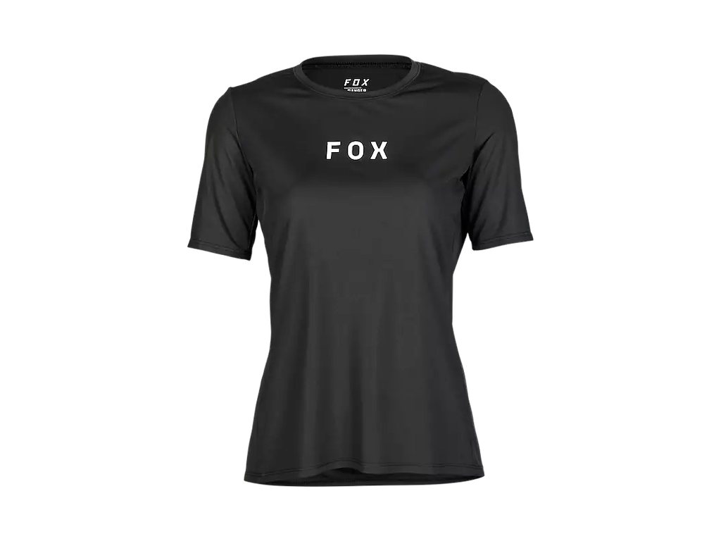 FOX Ranger Wordmark kortærmet cykeltrøje sort dame Størrelse M