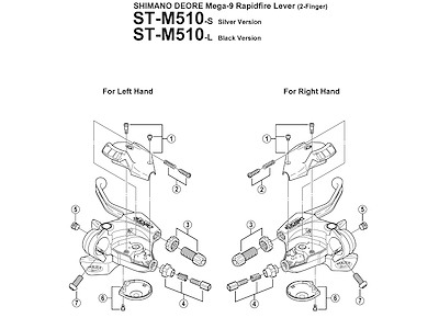 Shimano skiftegrebsindikator højre til ST-M510