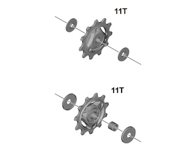 Shimano pulleyhjul i sæt til bagskifter model RD-R7100