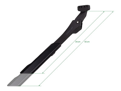 FORCE støtteben bag til E-BIKE 24-29" justerbar til bag 18/40mm i aluminium - Sort