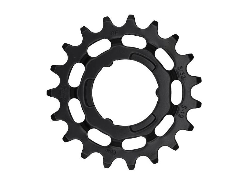 KMC Gearhjul - 3/32 - 19T - Til Shimano - Sort