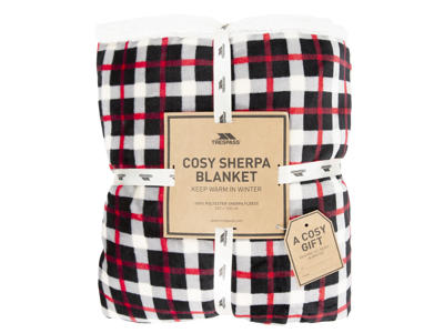 Trespass Vallon - Tæppe - Rød tern - 200 x 140 cm