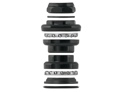 FORCE styrfittings med gevind 22,2mm 1'' stål - Sort