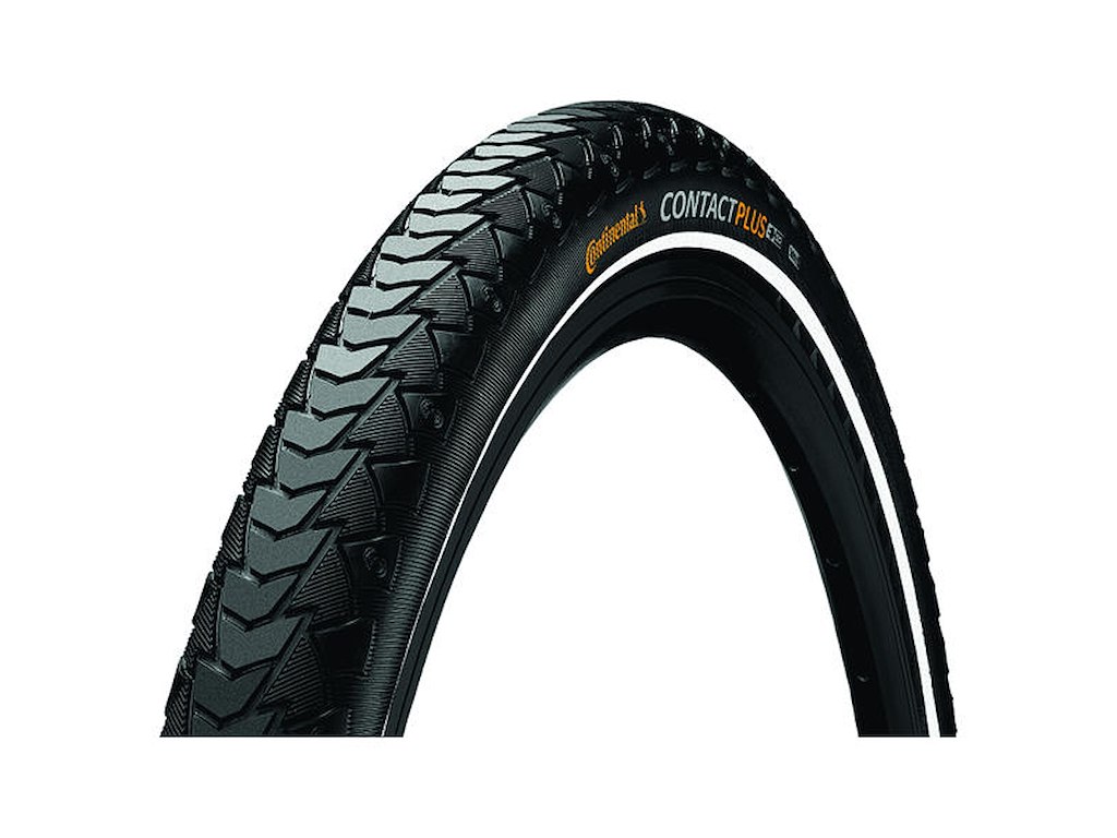 Continental Contact Plus Tråddæk 700x40c (40-622) Sort med refleks