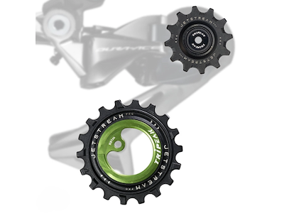 Tripeak Oversized pulleyhjul Jetstream pro keramiske lejer Shimano 91XX 12T/18T sort