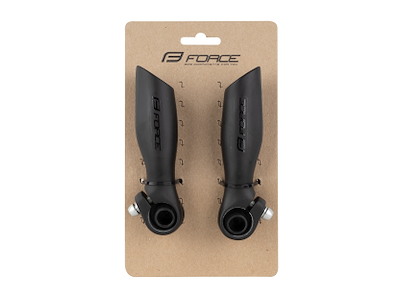 FORCE bar ends B4.6  11,5 cm lang aluminium- mat sort