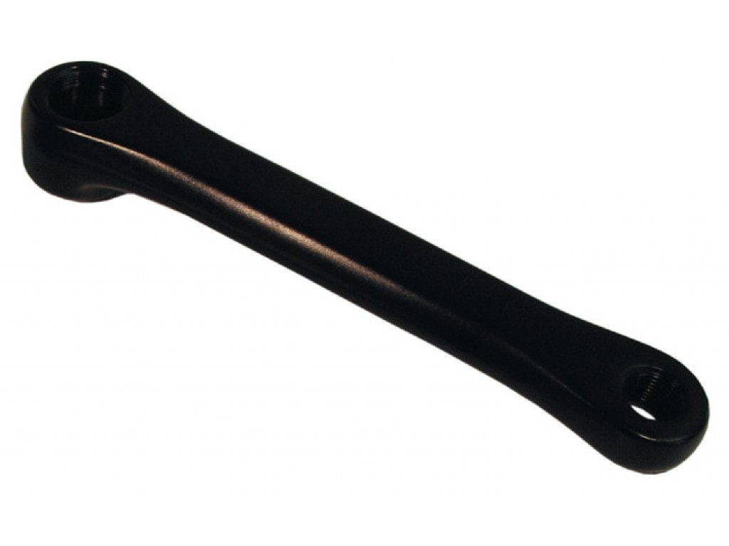 Sort pedalarm i aluminium 170 mm 45 graders hul