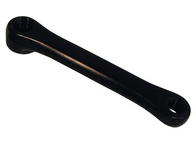 Sort pedalarm i aluminium 170 mm 45 graders hul