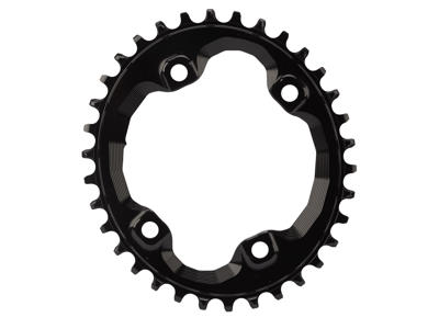 absoluteBLACK Oval klinge - Shimano - BCD: ø96 - 4 huller - 34 tænder - Sort