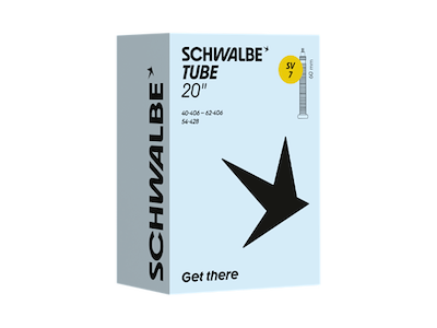 Schwalbe slange 20" (40/62-406) med 60mm lang racerventil SV7