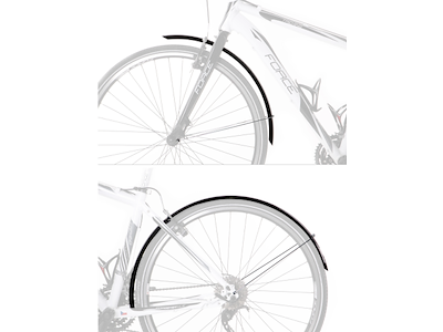 FORCE Aluflex Eco Skærmsæt 28" - Inkl Stiver - Sort