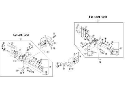 Shimano XT grebsbolt komplet venstre side til model ST-M760