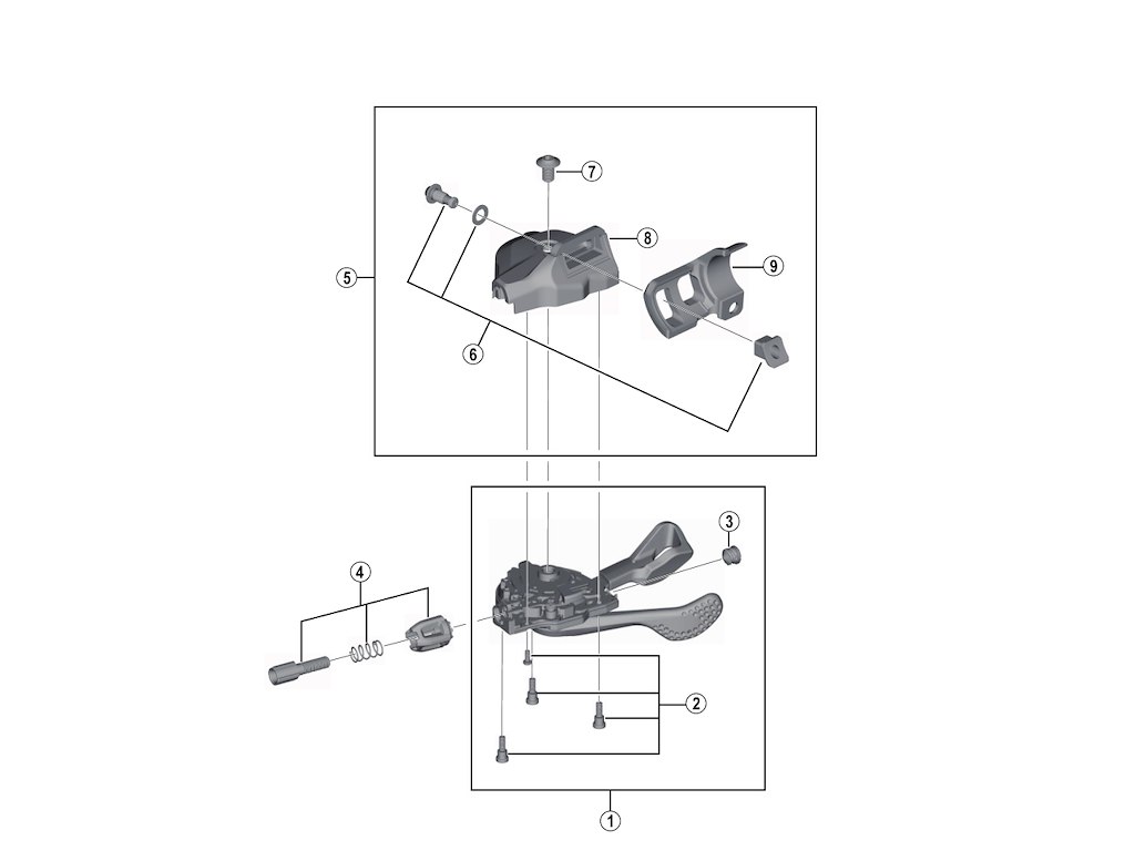 Shimano beslag højre til I-spec II skiftegreb - model SL-M8000-I