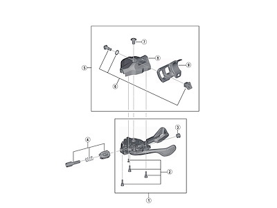 Shimano beslag højre til I-spec II skiftegreb - model SL-M8000-I