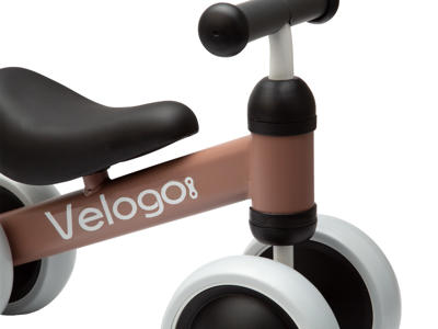 Velogo - Løbecykel fra 1 år - 4 hjul - Mat rosa