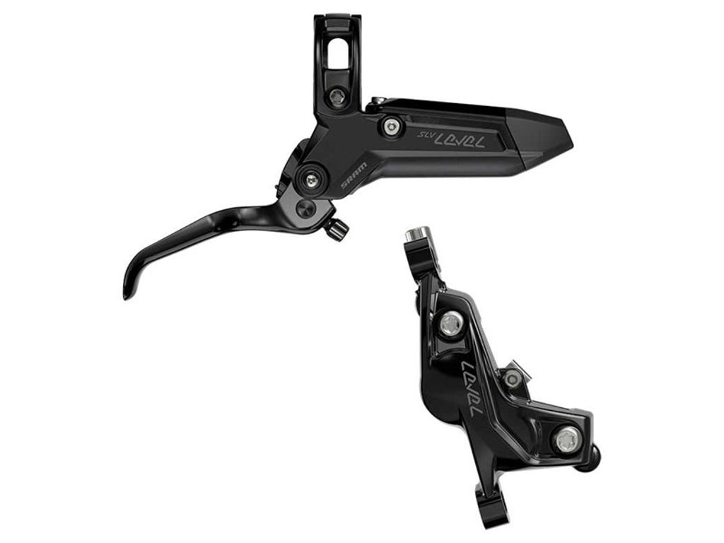 Sram Level Silver Stealth - Hydraulisk bremsesæt - 4 Stempler - Front - Sort