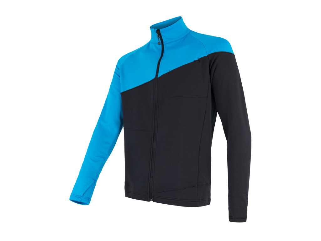 Sensor Tecnostretch FZ Jacket - Fleecejakke - Herre - Blå/Sort