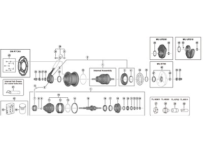 Shimano Nexus navindsats 187mm aksel til gearnav model SG-C6061-8CD