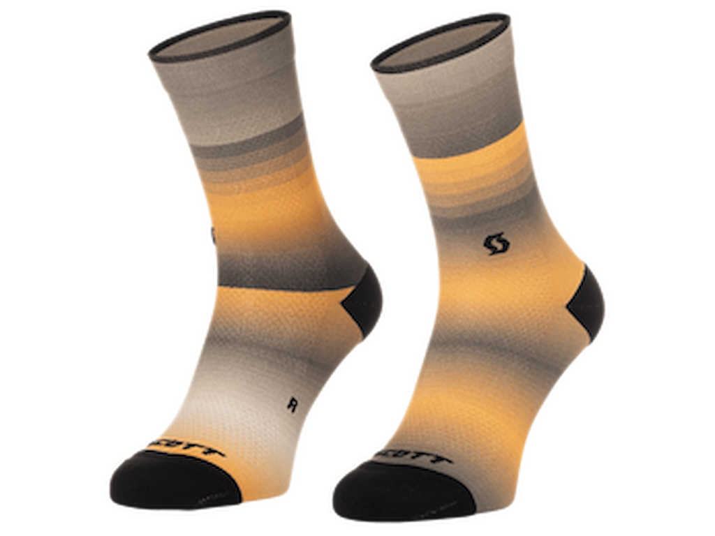 SCOTT Crew Gradient Stripes - Cykelstrømper - Beige/Orange - Str. 36-38 (S)