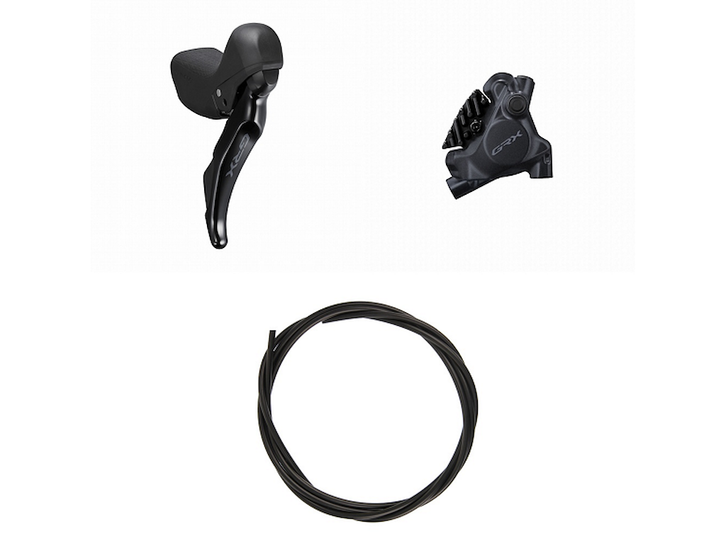 Shimano GRX STI- og bremsesæt til skivebremser bag model ST-RX400 og BR-RX410(R) Shimano GRX STI- og bremsesæt til skivebremser bag model ST-RX400 og BR-RX410(R)