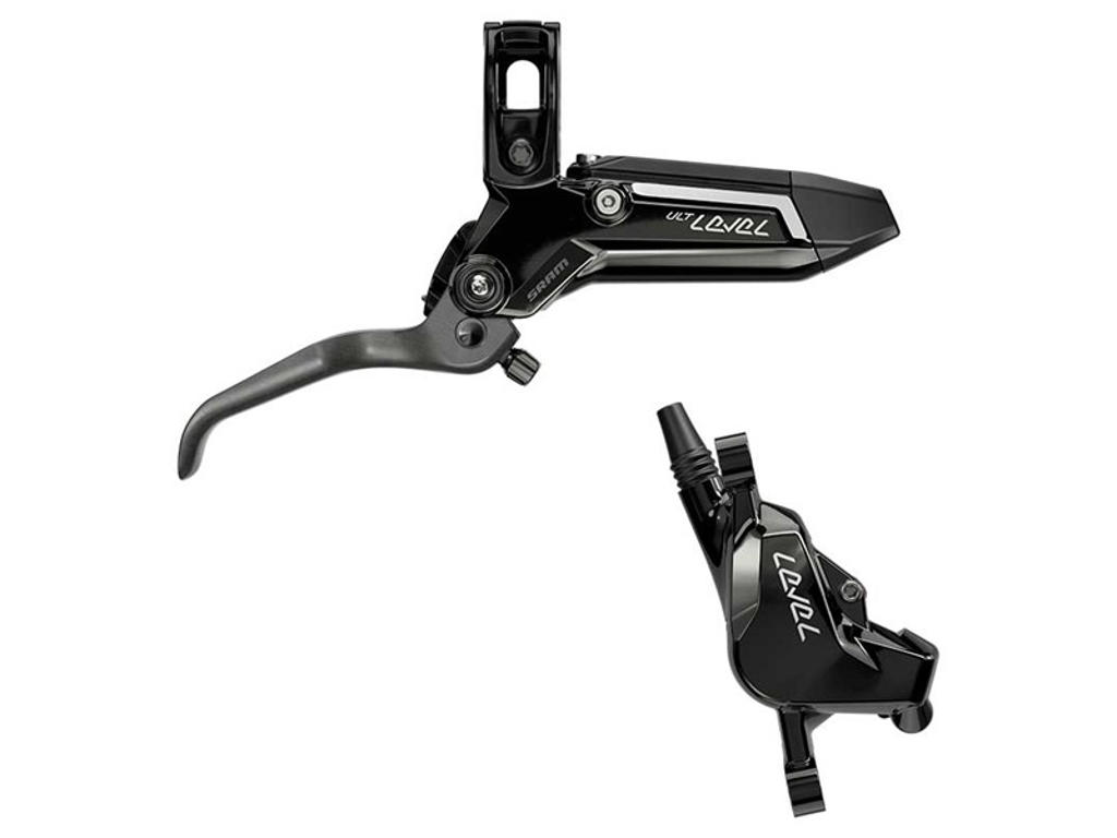 Sram Level Ultimate Stealth - Hydraulisk bremsesæt - 2 Stempler - Bag - Carbon greb - Sort