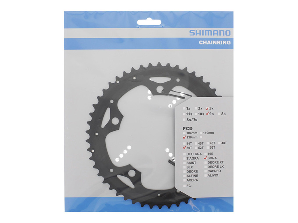 Shimano Sora - 50 tands klinge road - BCD130 - Sort - FC-3503