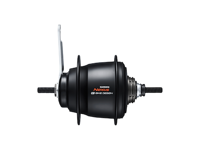 Shimano nexus - Bagnav med 5 gear - 187mm aksel, til 32 eger - sort - SG-C7050-5C med fodbremse