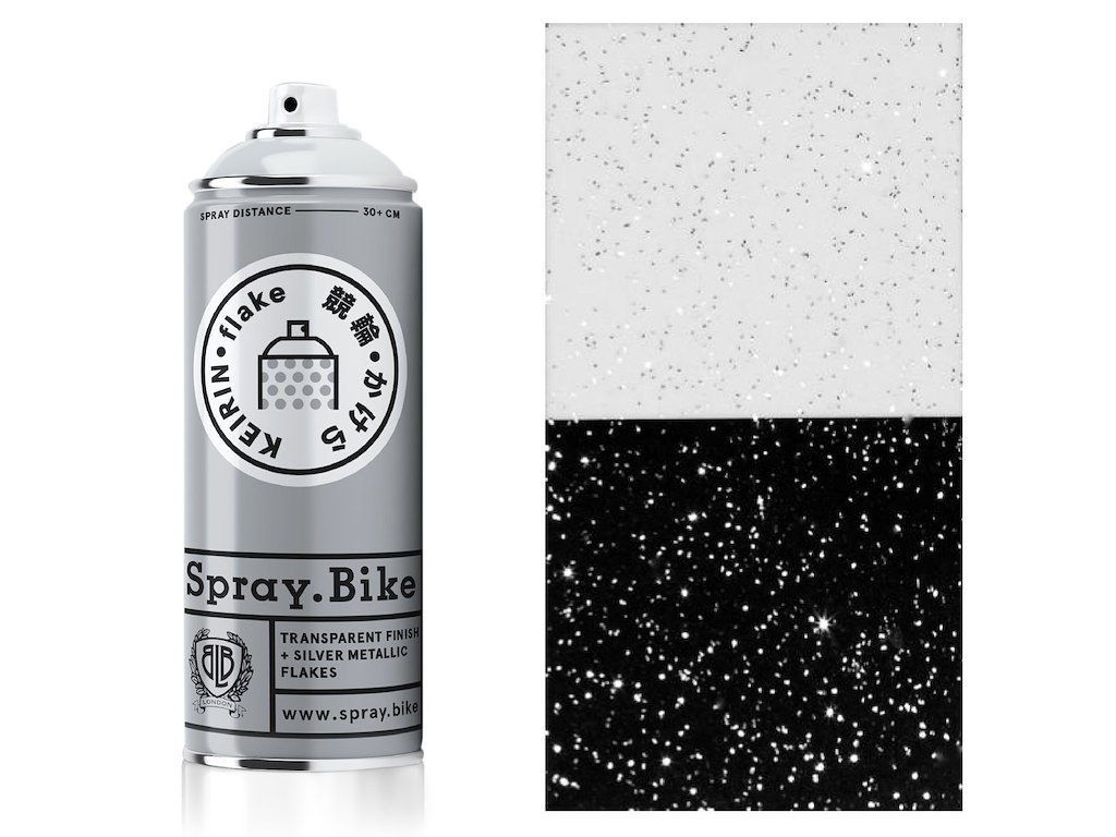 Spray.Bike Klarlak med sølv glimmer effekt 400 ml