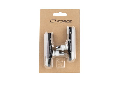 FORCE bremsesko V-bremser 70 mm lange sort-grå-hvid