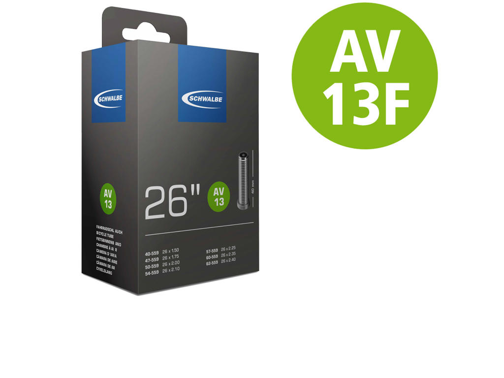 Schwalbe slange 26 x 2,10-3,00 Freeride med 40mm lang Autoventil AV13F