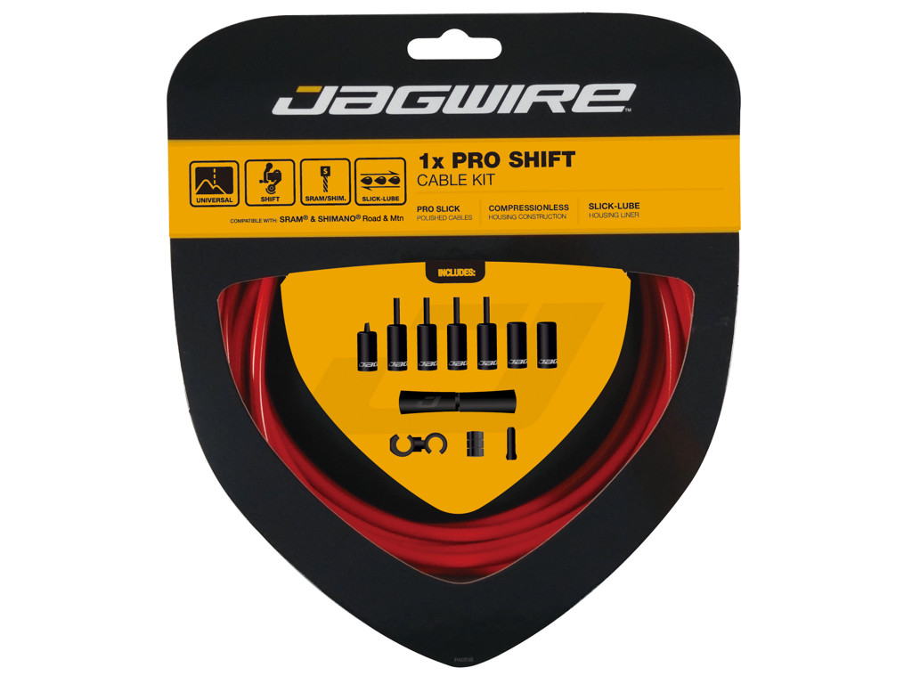 Jagwire - Pro Shift - 1x Gearkabel sæt - Road/MTB - Rød