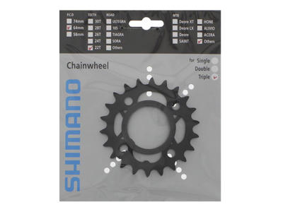 Shimano Acera - 22 tands klinge MTB - BCD64 - Sort - FC-M391 og FC-M430