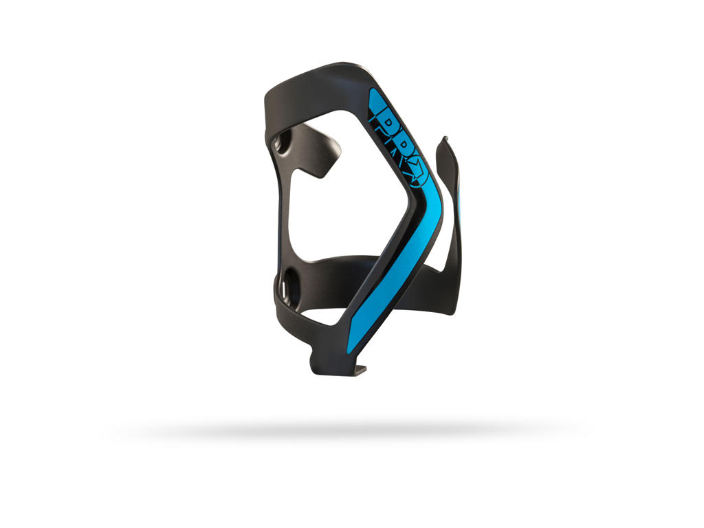 PRO Side - Flaskeholder venstre udtræk - Aluminium - Sort/Blå