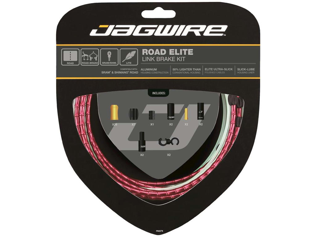 Jagwire - Road Elite - bremsekabel sæt til Road - Rød