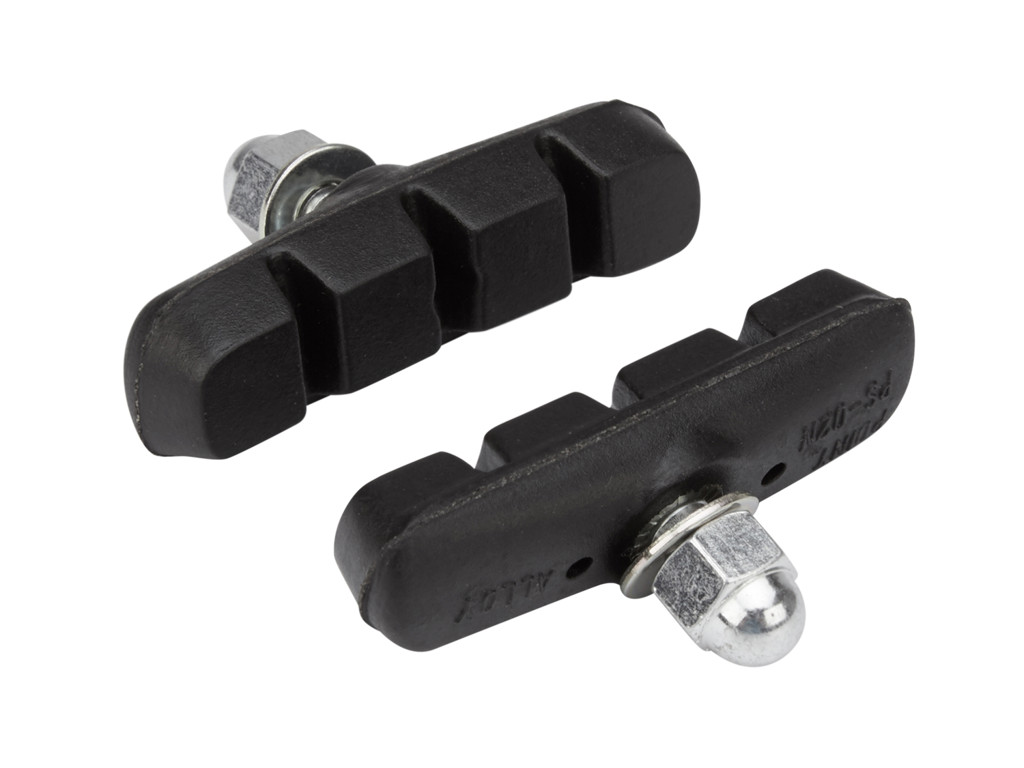 Bremsesko Road og MTB 55mm lang  - 1 par sort