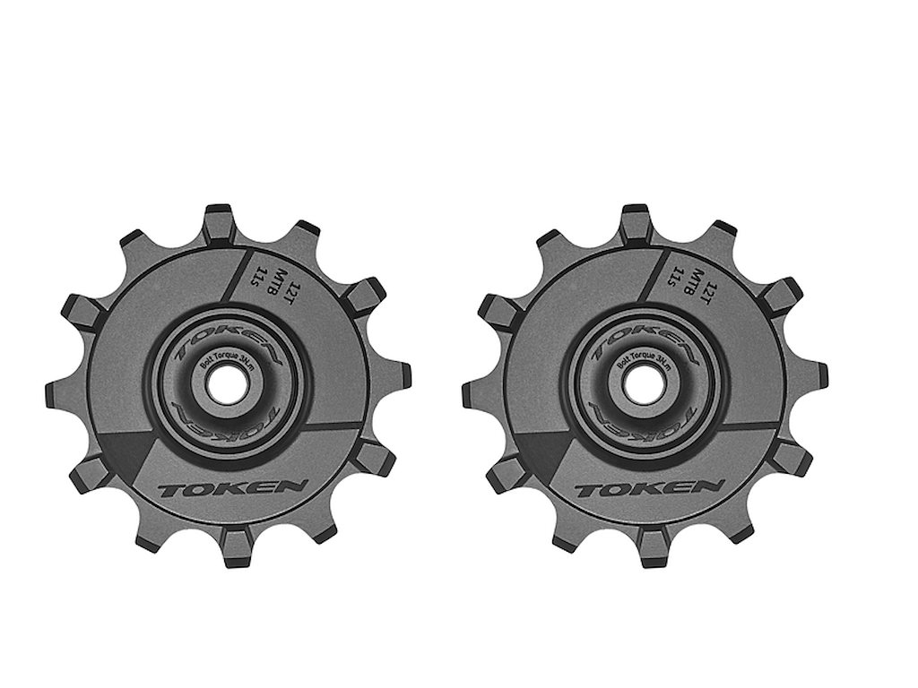 Token Pulleyhjul 12 tands Pulleyhjul til MTB Sort