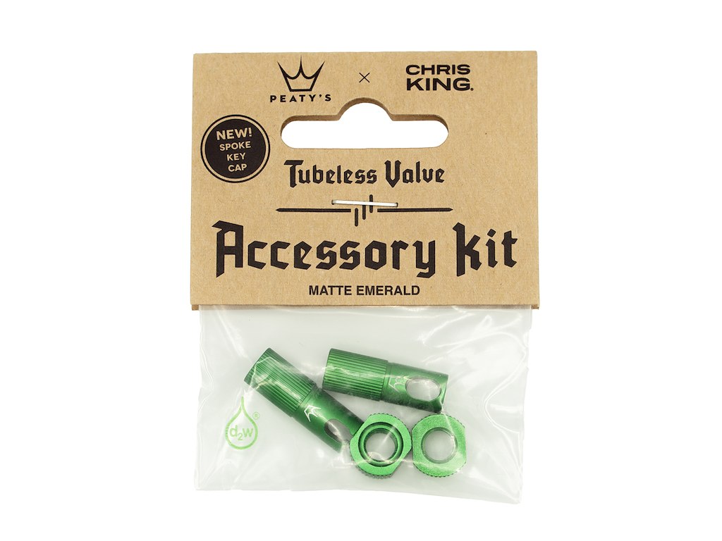 Peatys x ChrisKing Tubeless Ventil Kit Emerald Peatys x ChrisKing Tubeless Ventil Kit Emerald