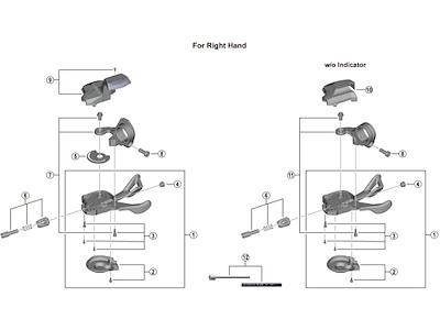 Shimano Deore basedæksel højre til skiftegreb model SL-M5130