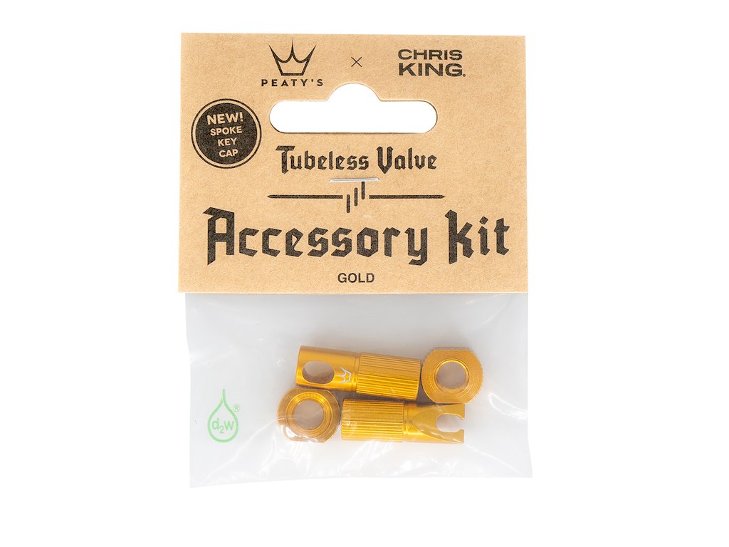Peatys x ChrisKing Tubeless Ventil Kit Guld Peatys x ChrisKing Tubeless Ventil Kit Guld