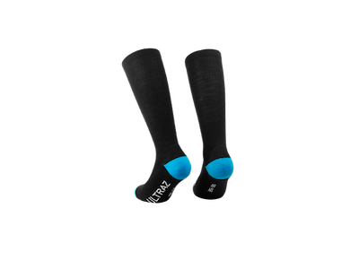 Assos Ultraz 3/3 Fugu cykelstrømper sort (Størrelse: X-Small/Small (0))